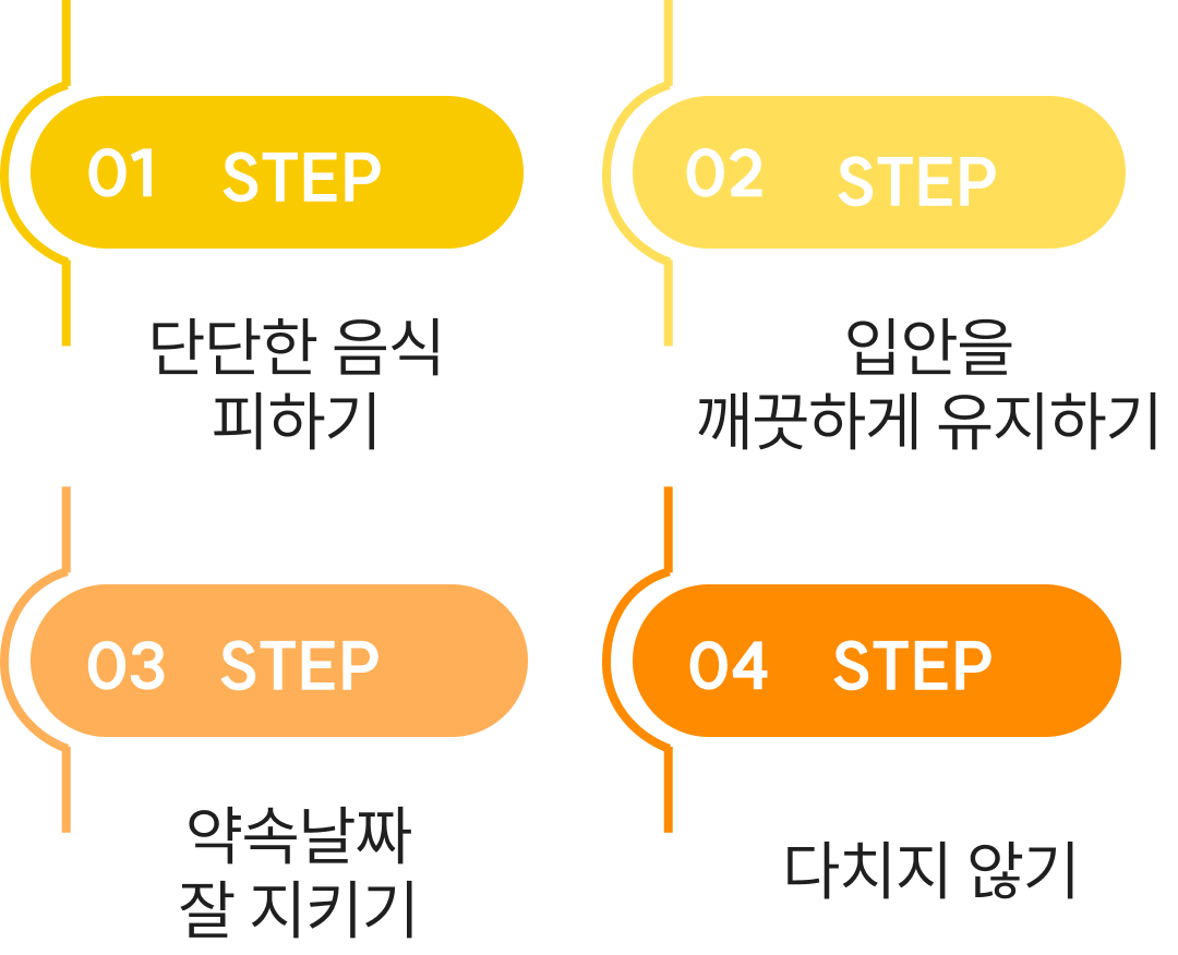 치아 교정 케이스 상단
